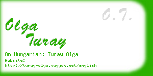 olga turay business card